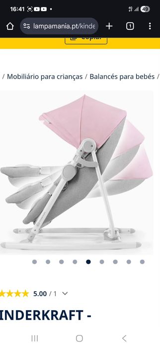 Kinderkraft espreguicadeira/berço para bebé