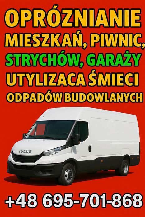 Wywóz Śmieci, Starych Mebli, Sprzątanie mieszkań