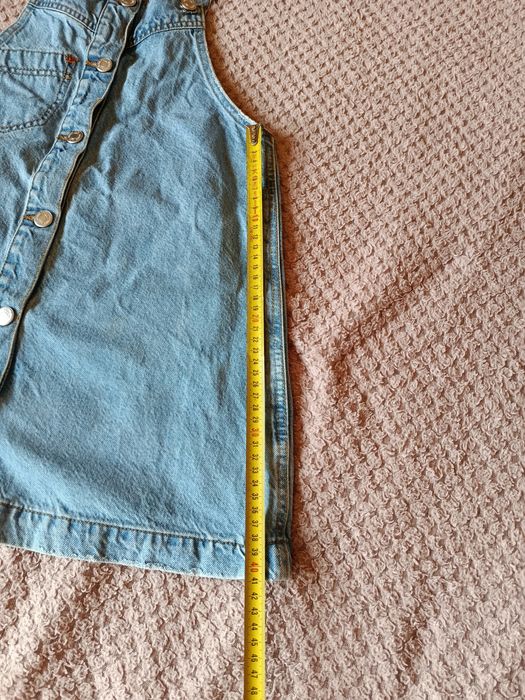 Sukienka jeans denim ogrodniczka zara 152