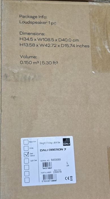 Акустика Dali Oberon 7 Dark Walnut