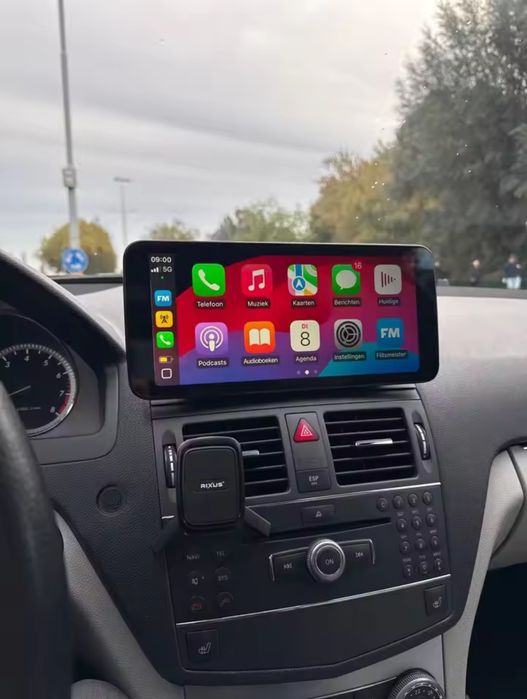 Tela Android 14 Mercedes W204 + GPS + Carplay sem fios (Novo)