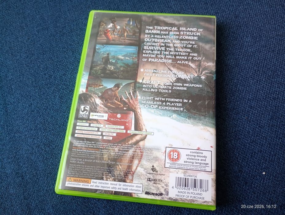 Dead Island Xbox 360 stan 5- komplet Ruda Śląska