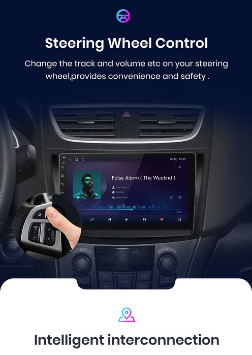 Rádio 9" Android Suzuki Swift 2011-17 Carplay GPS wifi 2/32GB NOVO