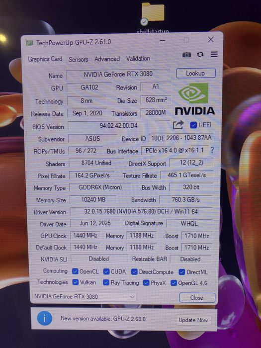 Rtx 3080 10gb asus rog stix відеокарта