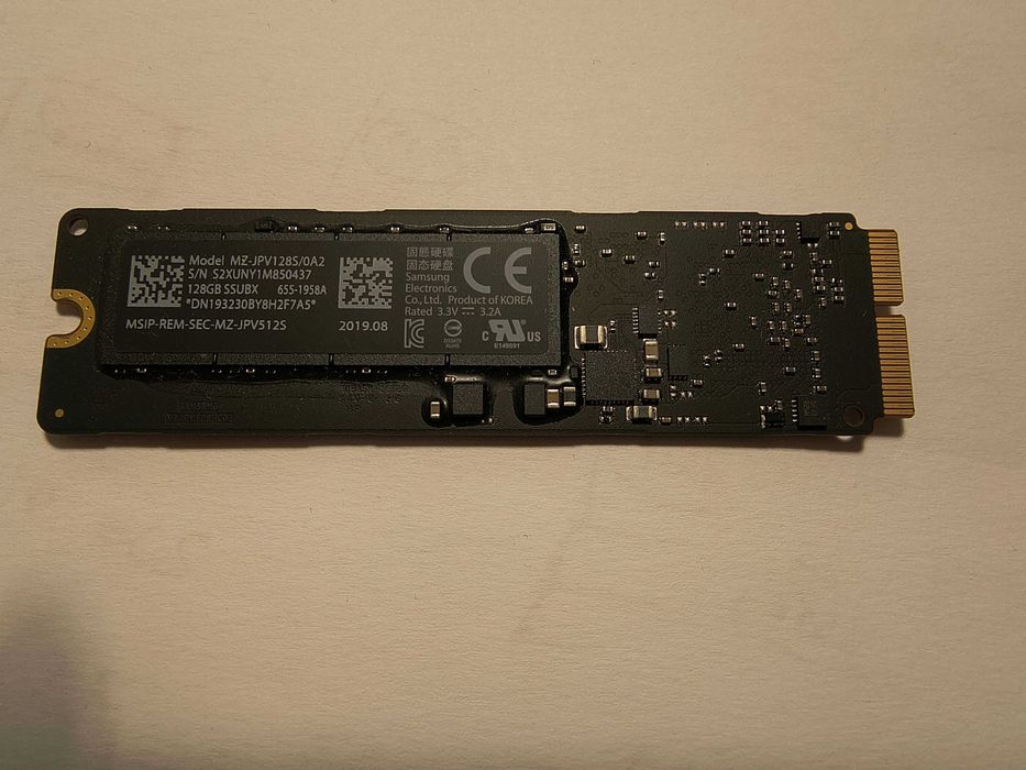 Оригінальний SSD диск 128 GB з Macbook Air 2017 (A1466)