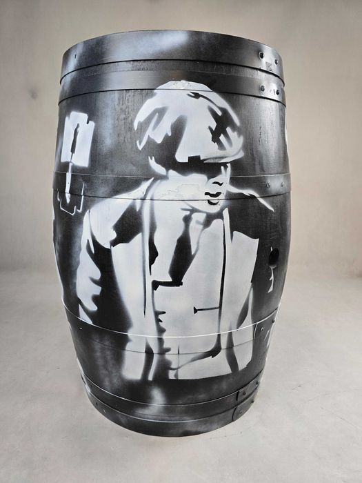 Beczka dębowa motyw Peaky Blinders Tomas Shellby LOFT