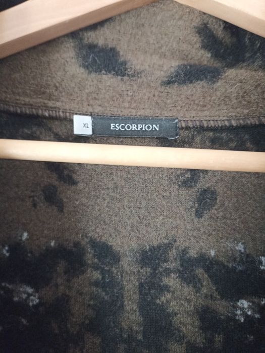 Casaco de lã Escorpion cinza e verde mesclados XL