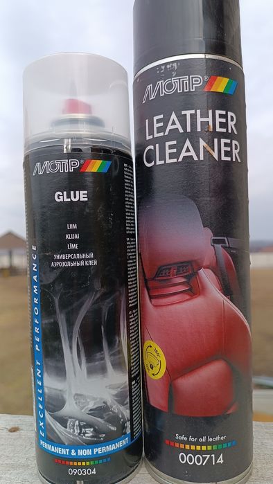 Клей и очиститель для кожи