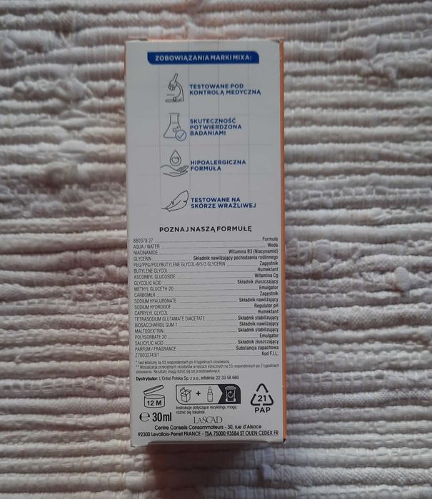 Mixa Lab serum przeciw przebarwieniom do twarzy, 30 ml