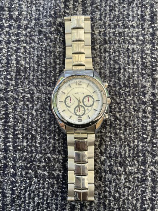 McYKy / Mckey zegarek męski Chronograph – stalowa bransoleta, tachymetr