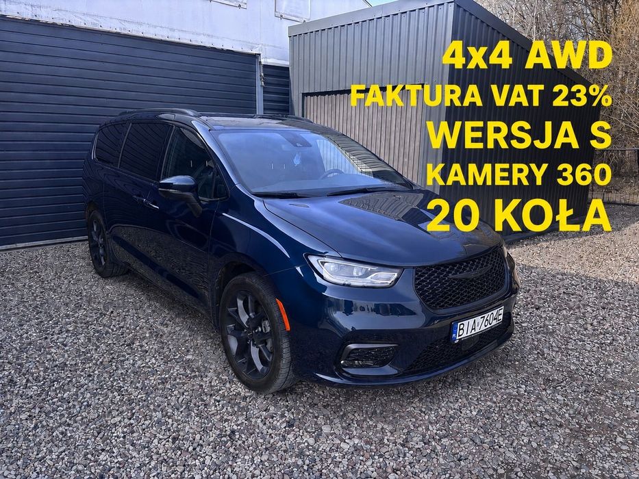 Chrysler Pacifica 2023 Wersja S S,20 koła,360 kamery,Faktura VAT 23%