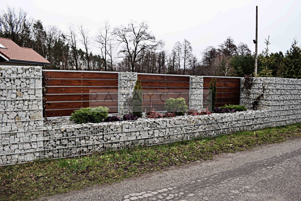 Gabion Gabiony Ogrodzenie Kosz kamienny Przęsło gabionowe 1,80m