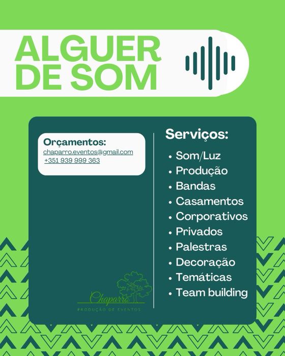 Aluguer de som e luz profissional