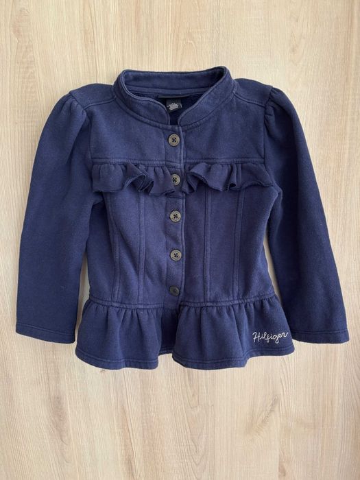 Tommy Hilfiger Bluza z baskinką granatowa dziewczęca