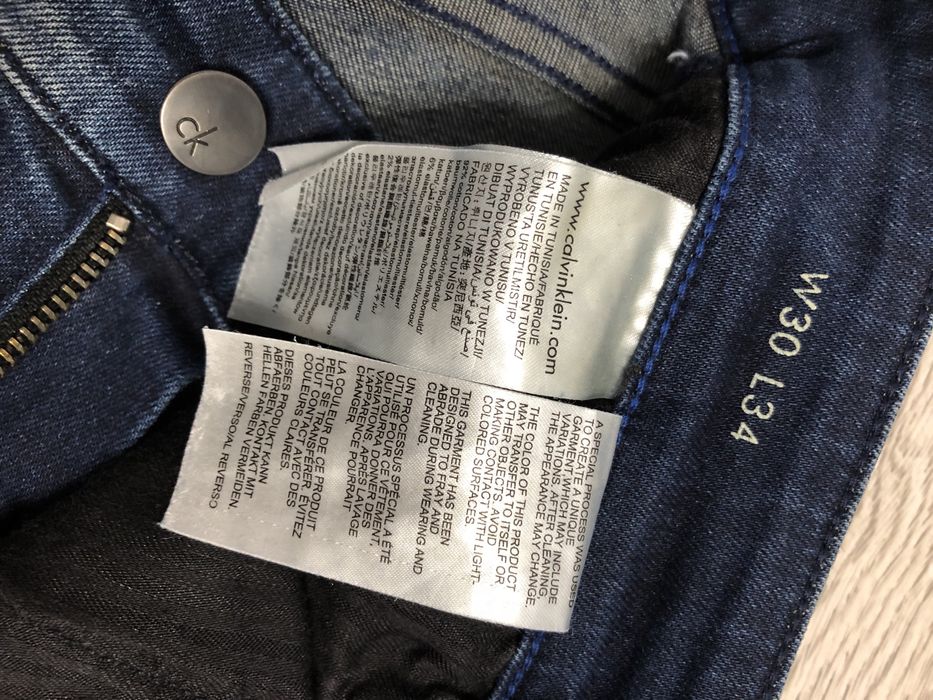 Calvin klein jeans spodnie jeansowe granatowe orginalne