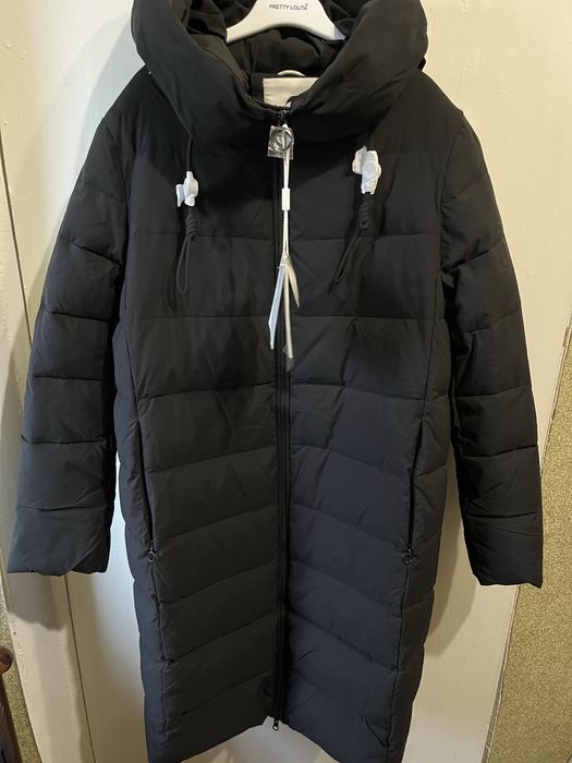 Пальто черного цвета р 48