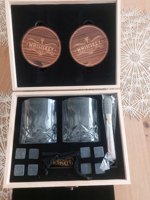 Whisiskey - drewniany zestaw