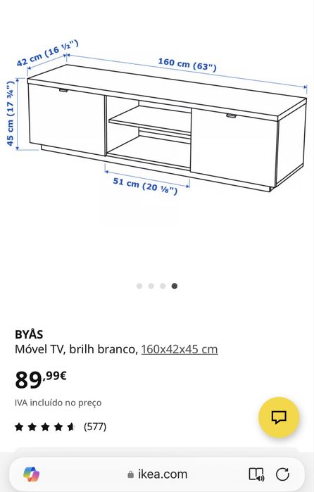 Movel tv BYAS ikea