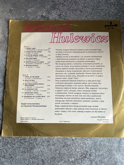 Płyta winylowa Edward Hulewicz