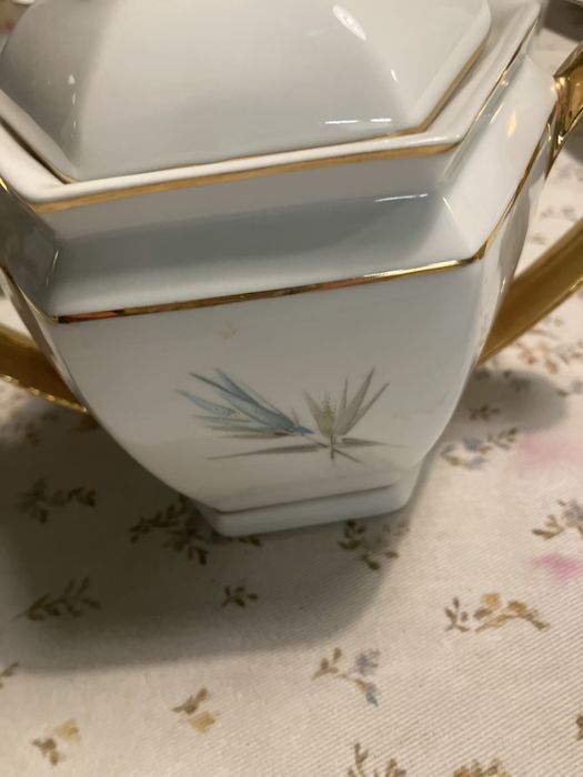 Serviço de chá com dourado circa 1970 S.P. Coimbra