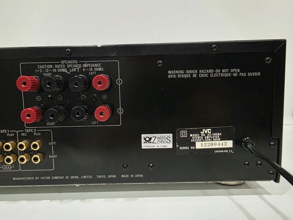Wzmacniacz Stereo JVC AX-1100 BK Dynamic Super-A / Gm Circuit (Top Model, Japan)