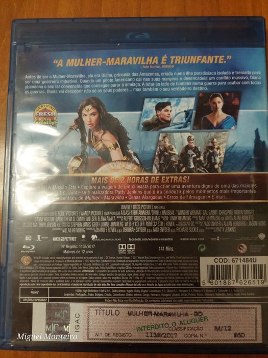 Blu ray Mulher Maravilha