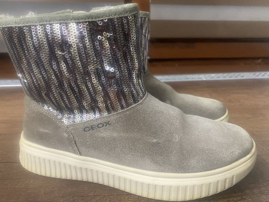 Сапожки GEOX замша натуральні для дівчинки сапоги єврозима