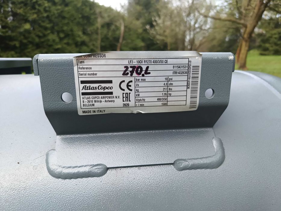 Butla kompresora 270 litrów
