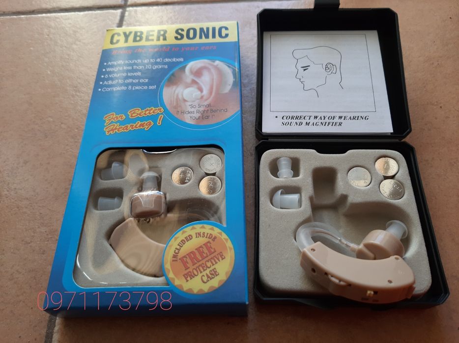 Надійний слуховой аппарат + Силіконові вкладиші 3 шт. + Батарейки