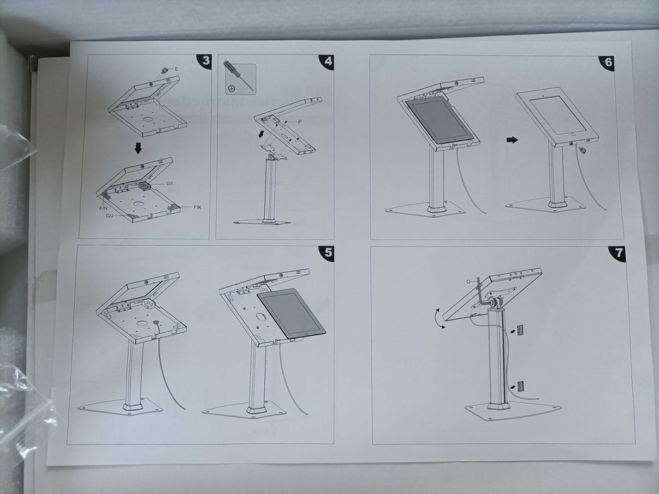 Stojak statyw antykradzieżowy na iPad, tablet, monitor lub ekran.