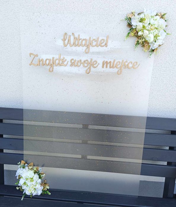 Plan stołów tablica ślubna