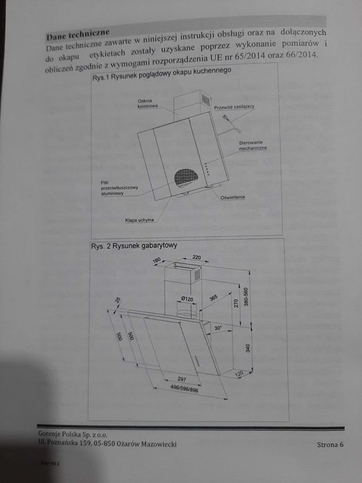 Okap Gorenje DVG 600 BEX