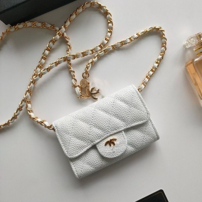Мікро-сумочка гаманець на ланцюжку Chanel шанель на пояс шкіра Kelly