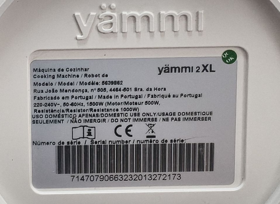 Robot de cozinha Yämmi 2XL com alguns acessórios