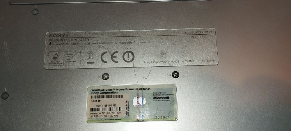 Laptop Sony Mio PCG-7Y1M