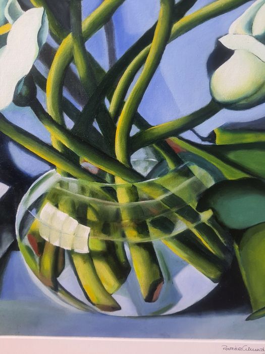 Pintura a óleo não emoldurada