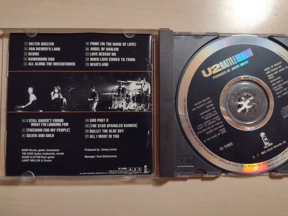 CD U2 Rattle And Hum I wydanie