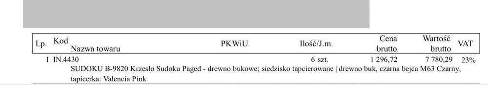 Sprzedam 6 krzesel Paged Sudoku czarnych