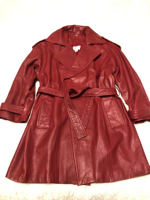 Шкіряний кожаный плащ лайковий оригінал L (46-48)(50)