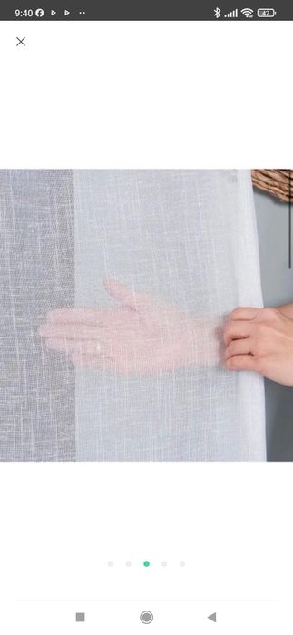 Льон білий комплект тюлі