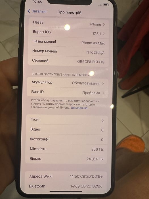 iPhone xs max. 256