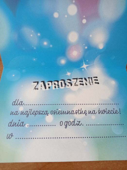 Zaproszenia na 18 urodziny