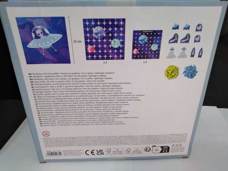 Jogo de tabuleiro Rumkamp Space Battle - Jogo igual a Batalha Naval mas no espaço com Aliens.