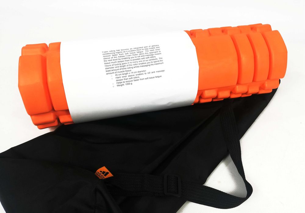 Ролик Adidas 45 см+ЧОХОЛ/масажний валик-ролер для масажу спини, ніг