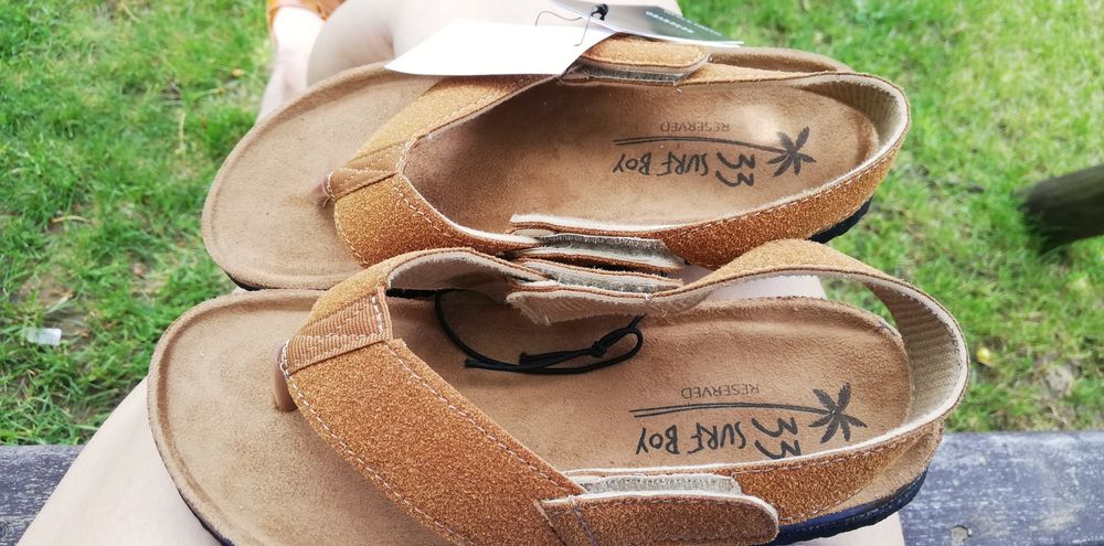 Sandałki chłopięce reserved 33 rzepy japonki