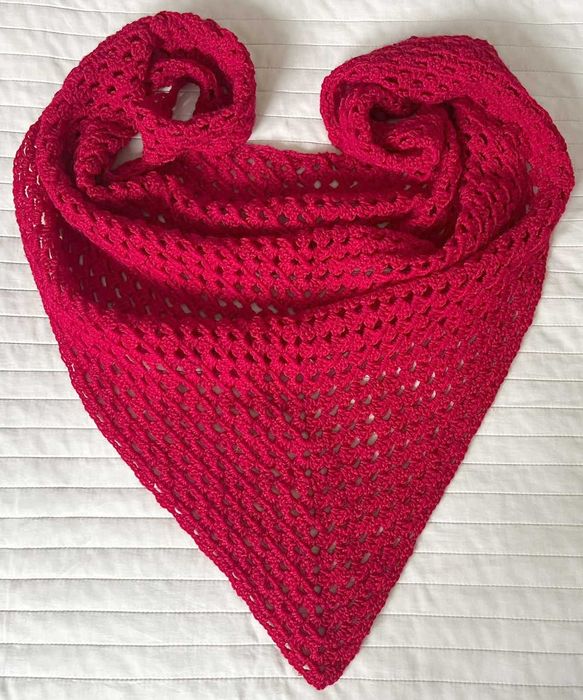 Chusta Handmade rękodzieło 100% wełna merino wool  ażurowa