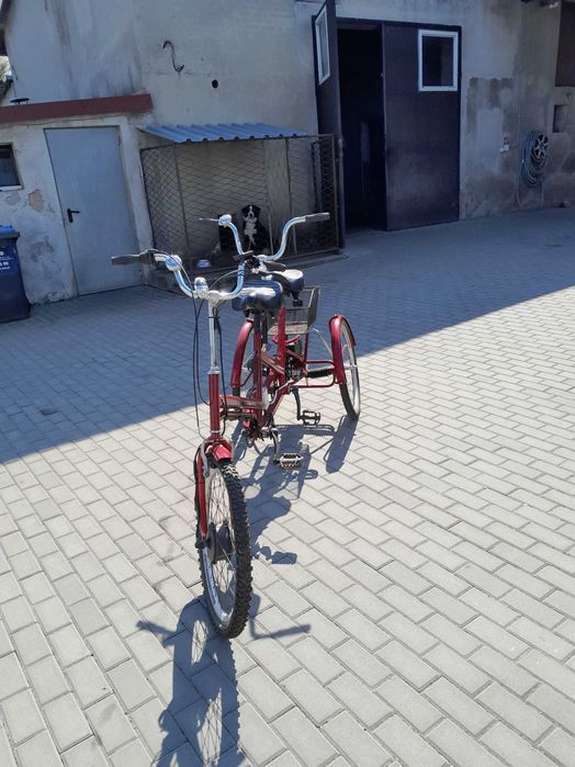 Rower trójkołowy tandem elektryczny