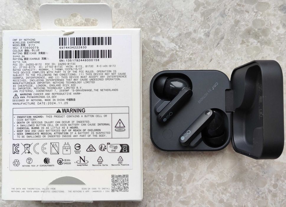 Навушники  CMF by Nothing Buds Pro 2 B172 Dark Grey Bluetooth LDAC