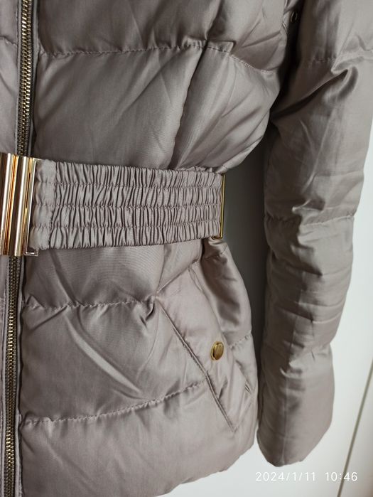 Puchowa (puch naturalny, pierze naturalne) krótka kurtka Zara rozm. S