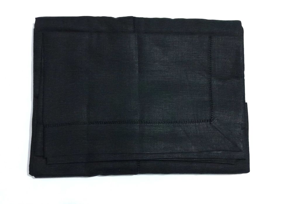 Toalha de mesa preta em linho loja Area